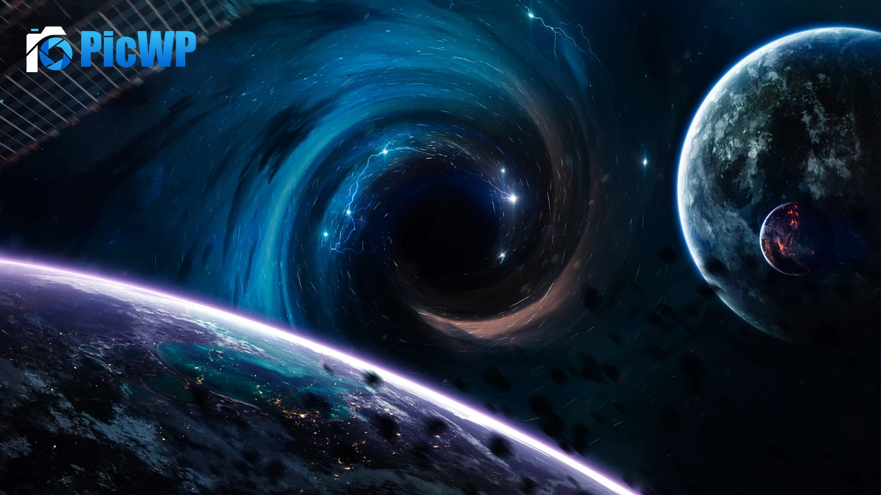Black hole Planets 4K PC Wallpaper