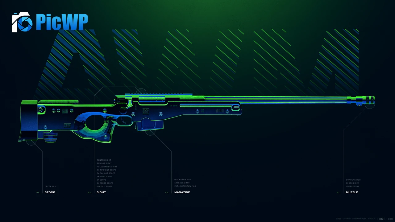 AWM Sniper rifle 4K PC Wallpaper