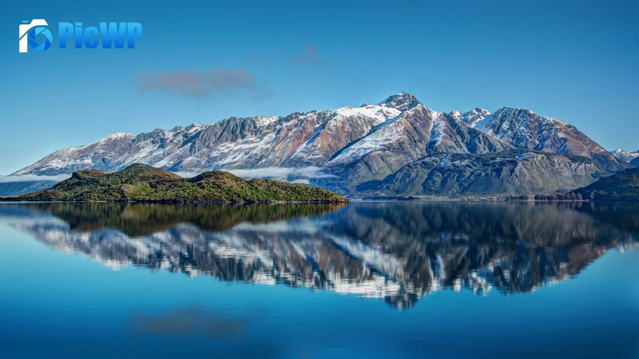 Snow mountains Lake 4K PC Wallpaper