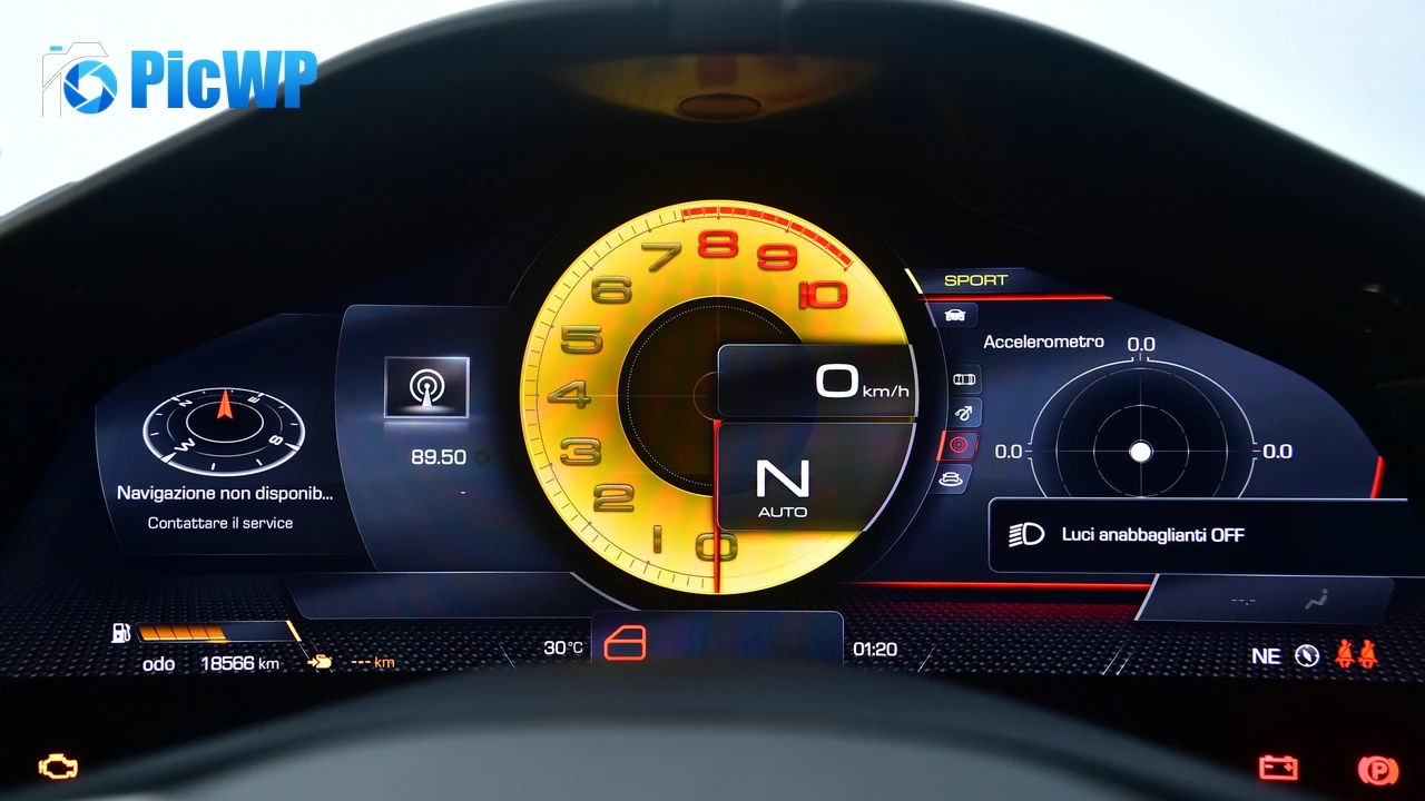 Ferrari Roma Cockpit 4K PC Wallpaper