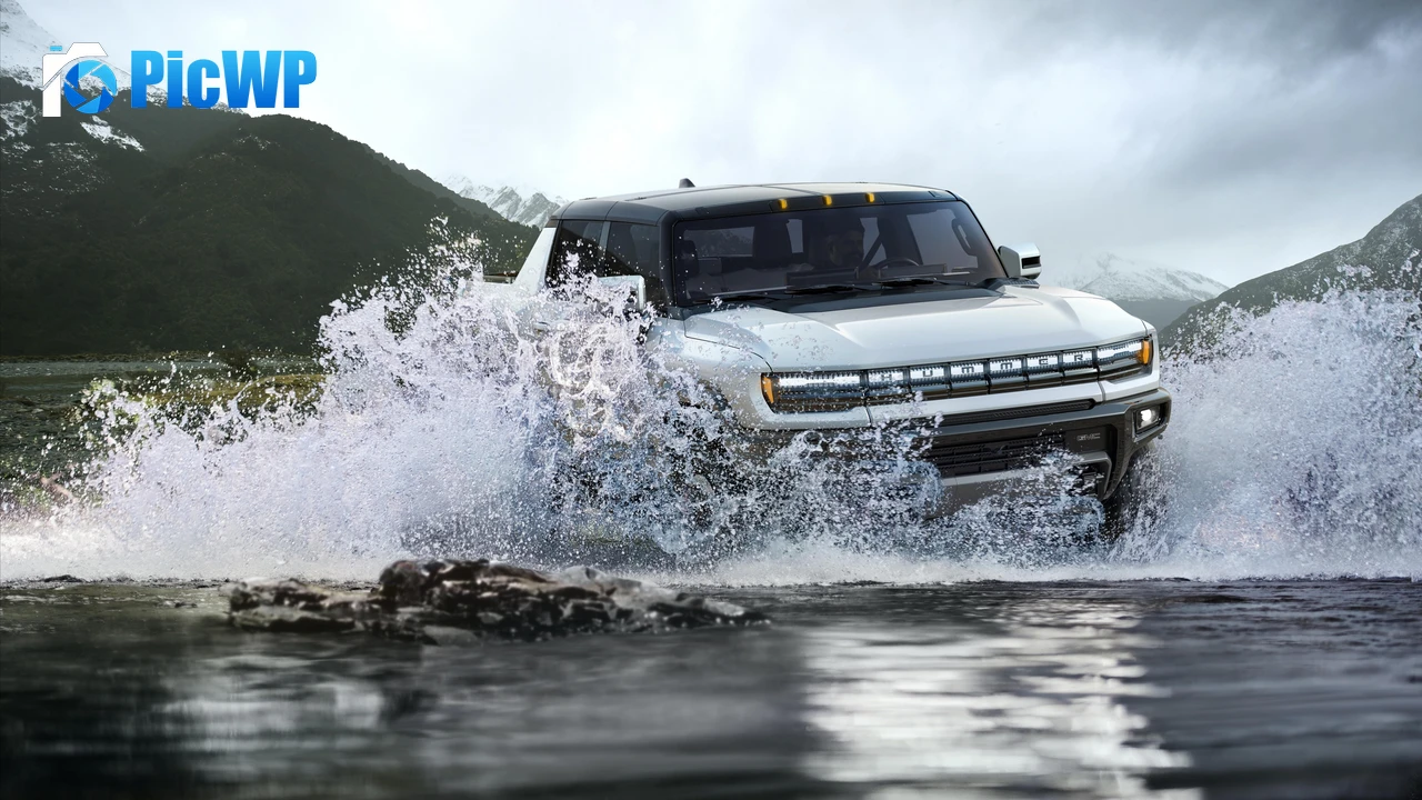 GMC Hummer EV Off-roading 4K PC Wallpaper