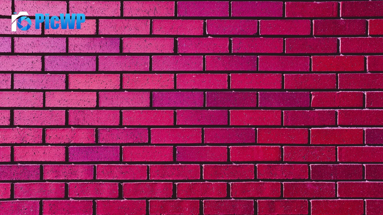 Brick wall Magenta 4K PC Wallpaper