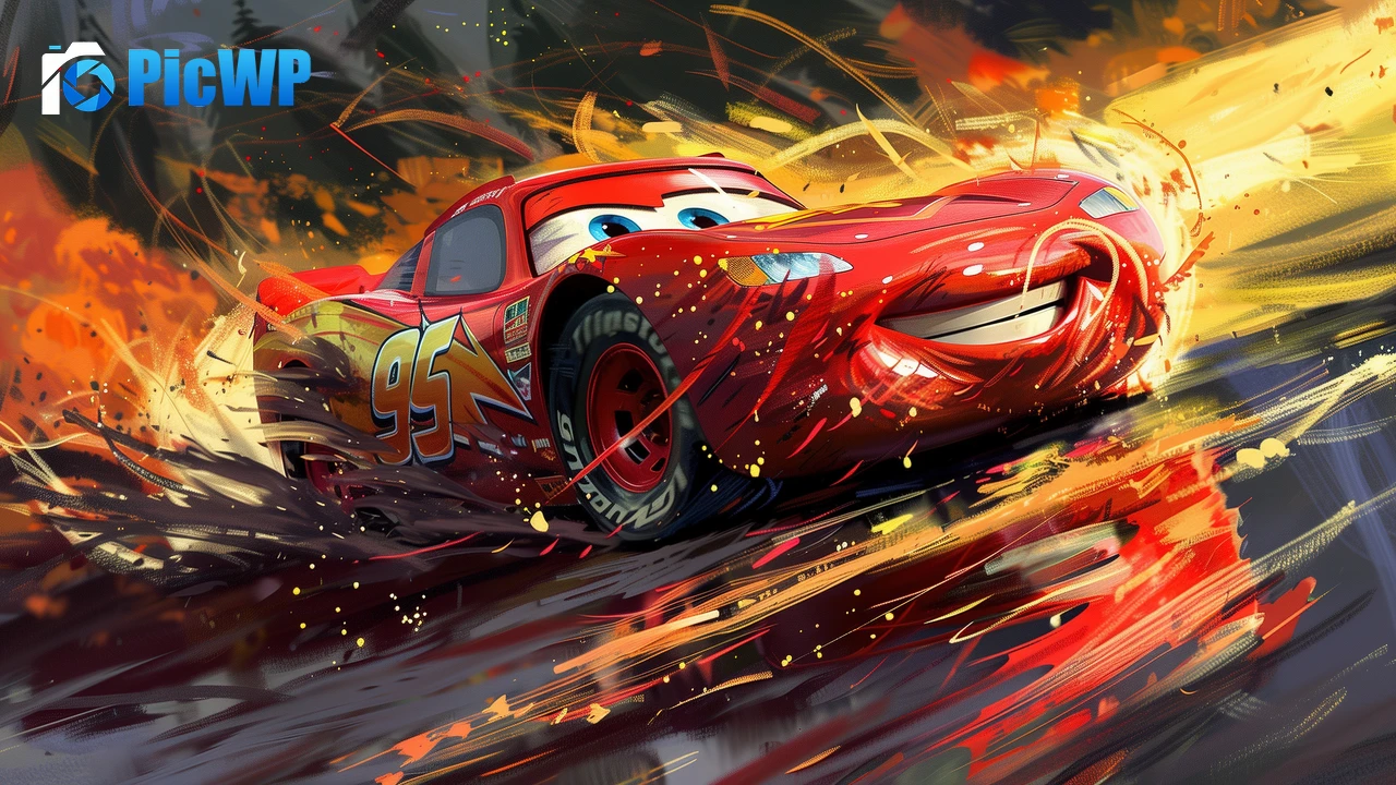 Lightning McQueen Artwork 4K PC Wallpaper