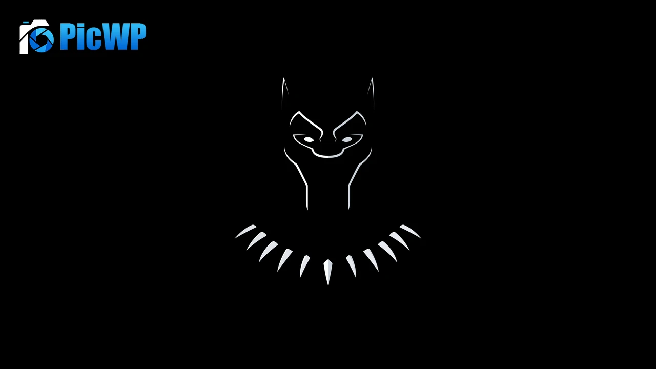 Black Panther Minimalist 4K PC Wallpaper