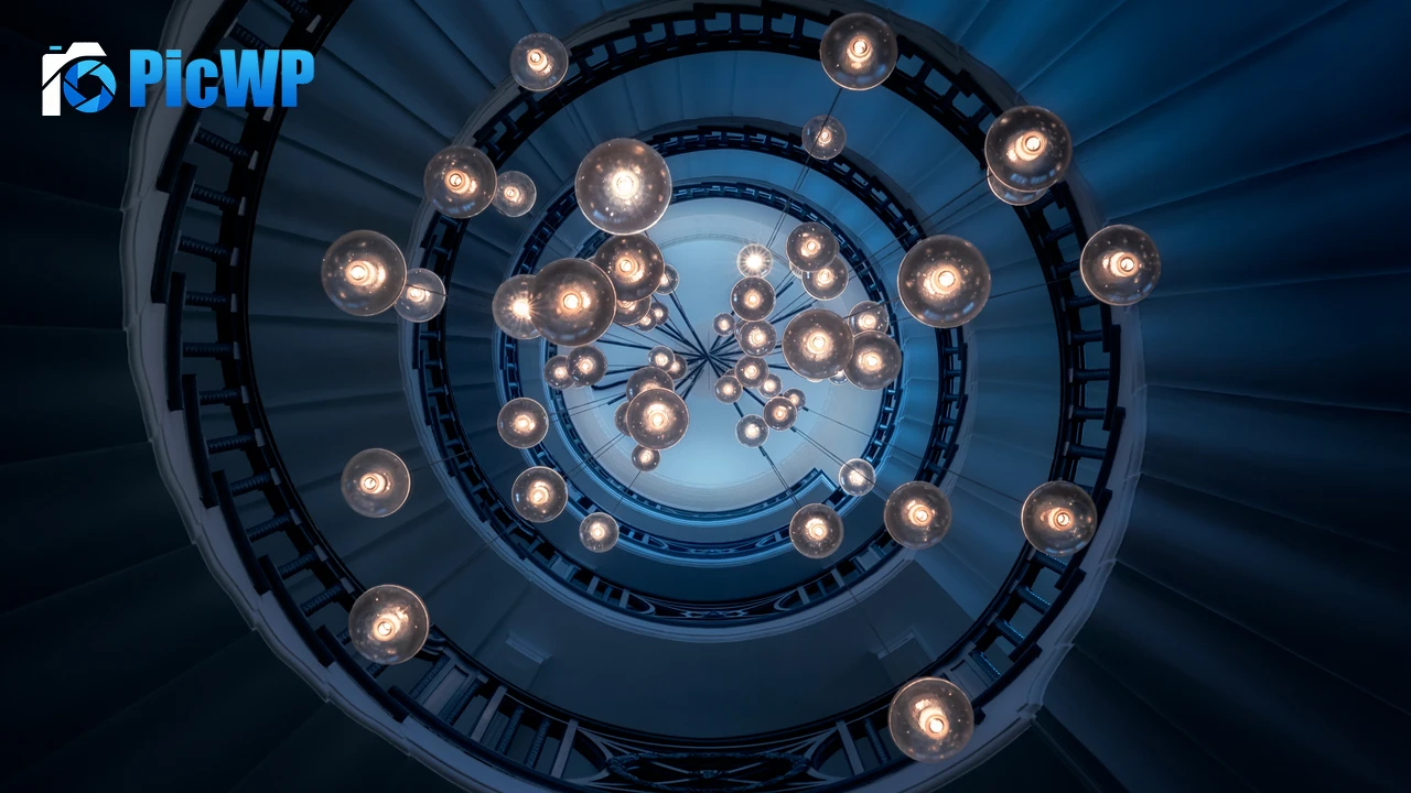 Spiral staircase 4K PC Wallpaper