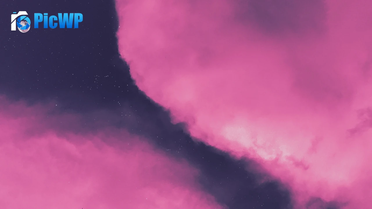 Pink clouds Moon 4K PC Wallpaper