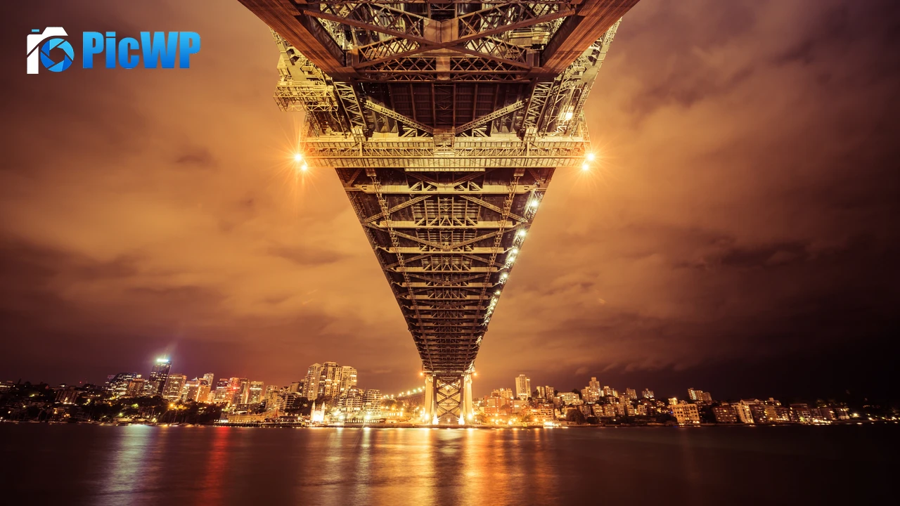 Sydney Harbour Bridge Illuminated 4K PC Wallpaper