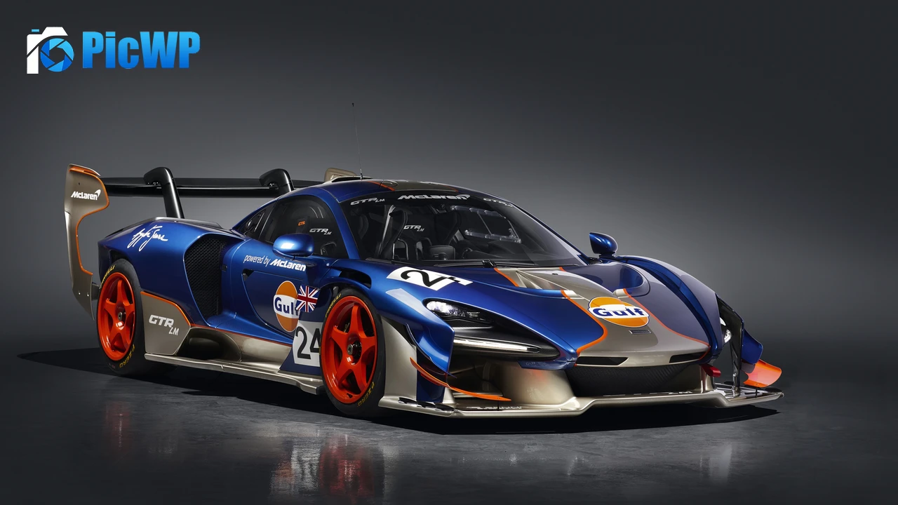 McLaren Senna GTR LM Gulf car 4K PC Wallpaper