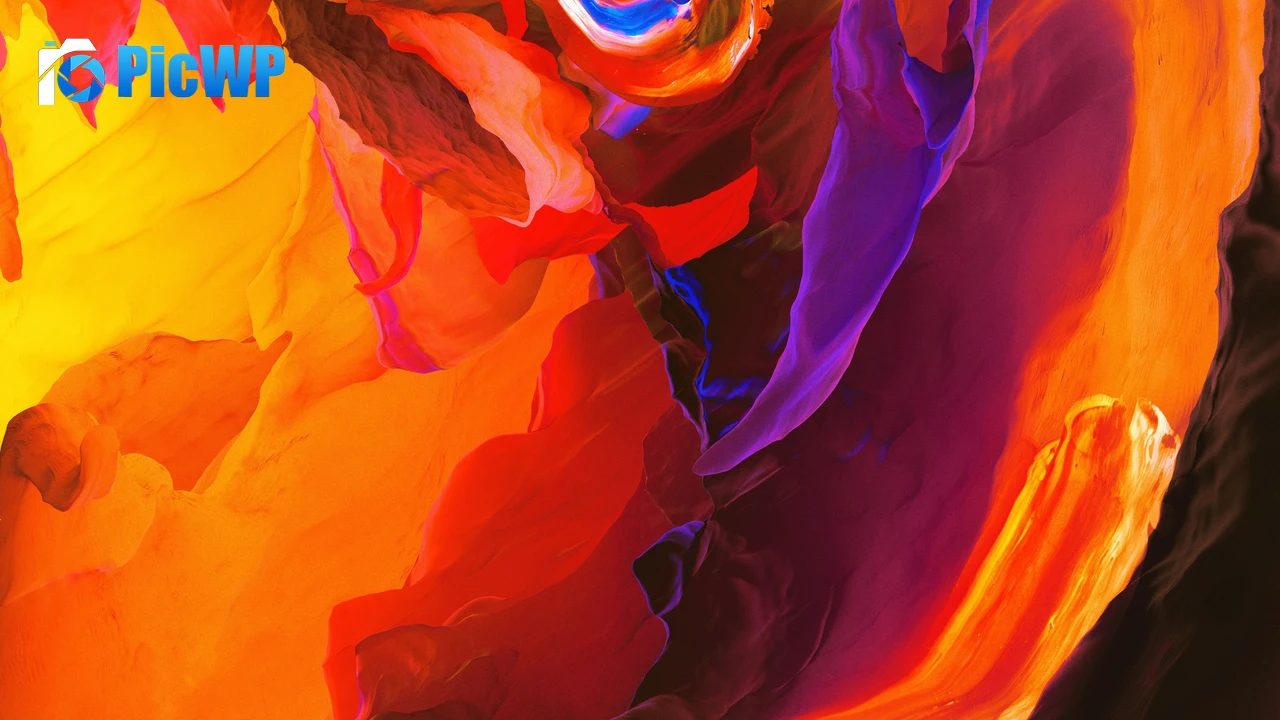 Fire Lower Antelope Canyon 4K PC Wallpaper
