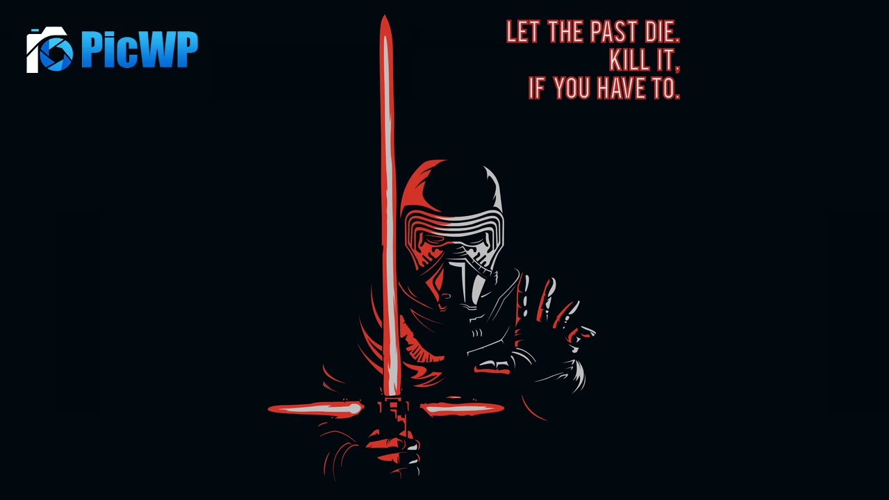 Kylo Ren Black background 4K PC Wallpaper