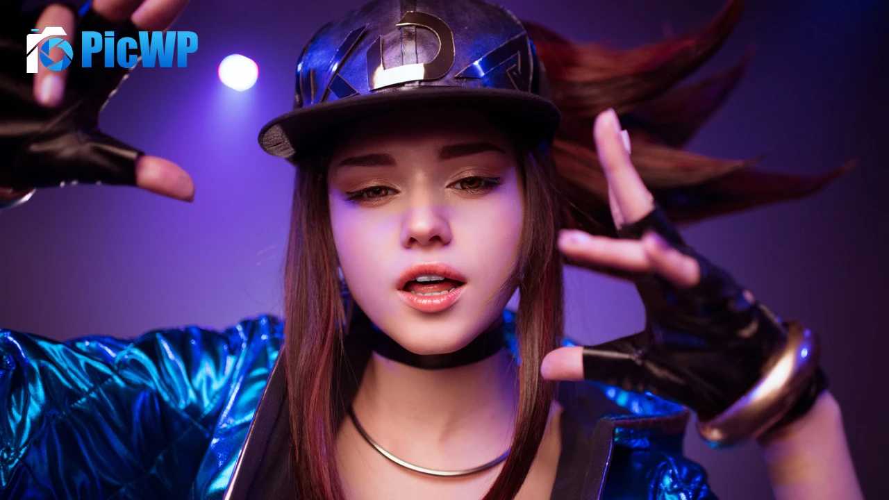 KDA Akali Shirogane sama 4K PC Wallpaper