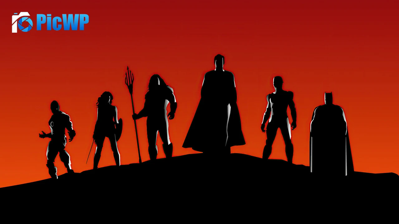 Justice League Silhouette 4K PC Wallpaper