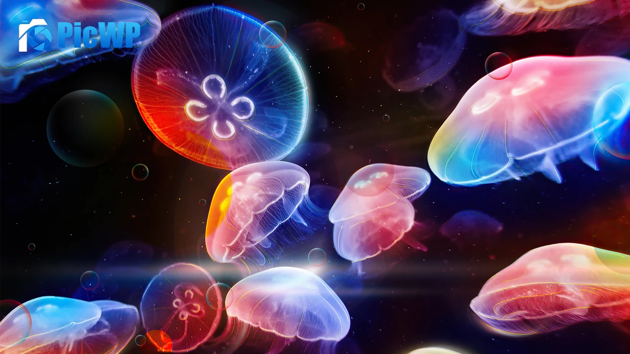 Jellyfishes Colorful 4K PC Wallpaper