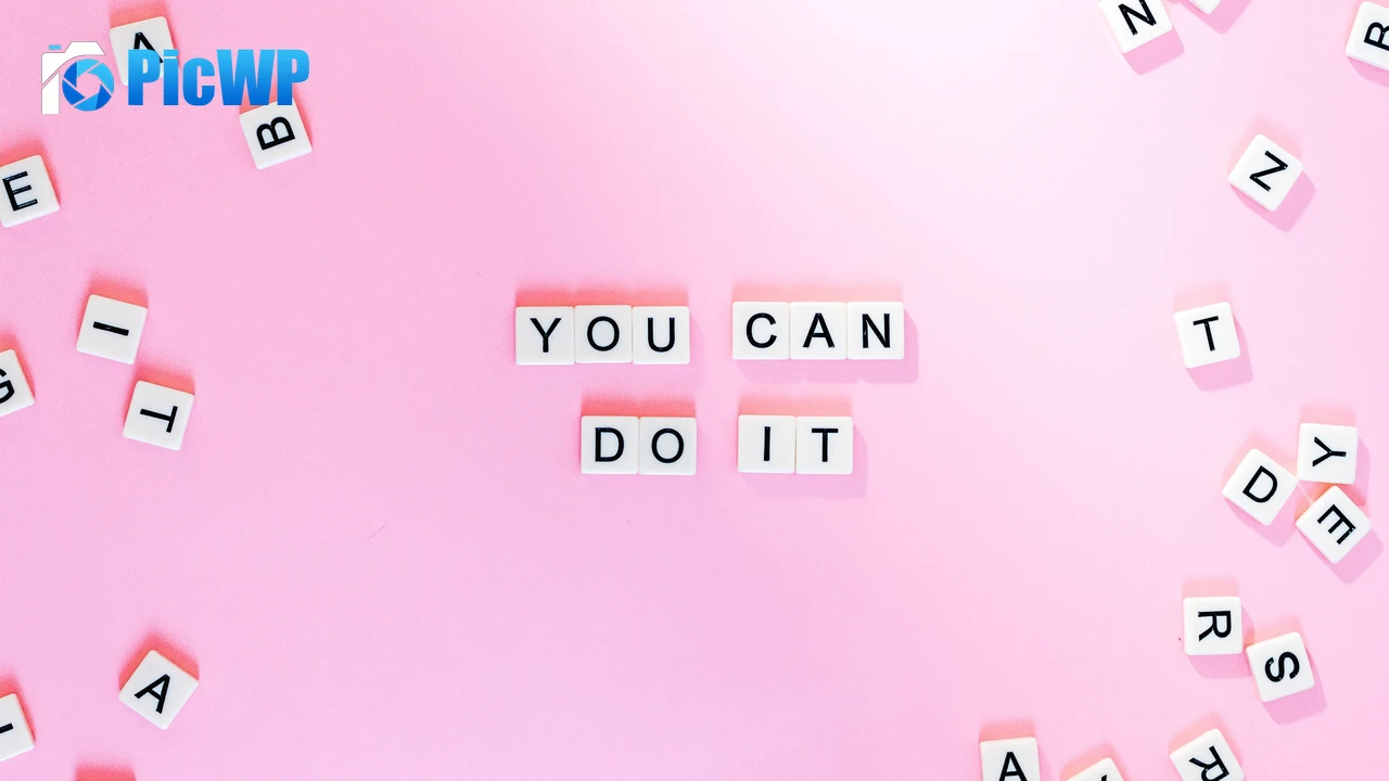 You Can Do It Pink background 4K PC Wallpaper