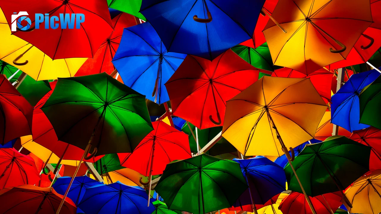 Colorful Umbrellas 4K PC Wallpaper