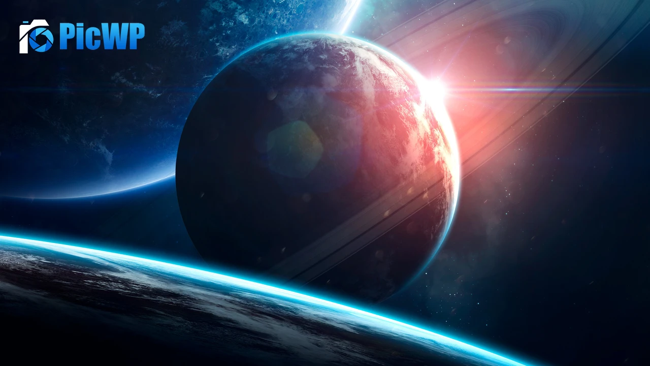Planets Orbital ring 4K PC Wallpaper