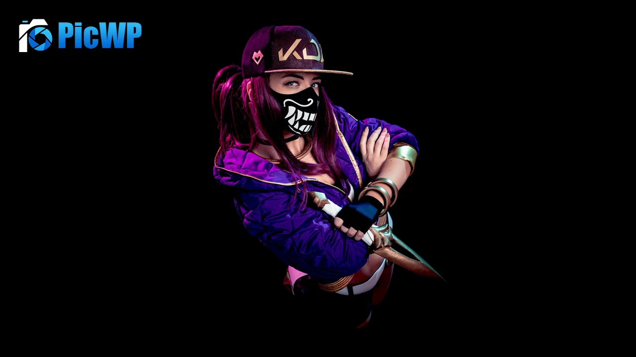 KDA Akali AMOLED 4K PC Wallpaper