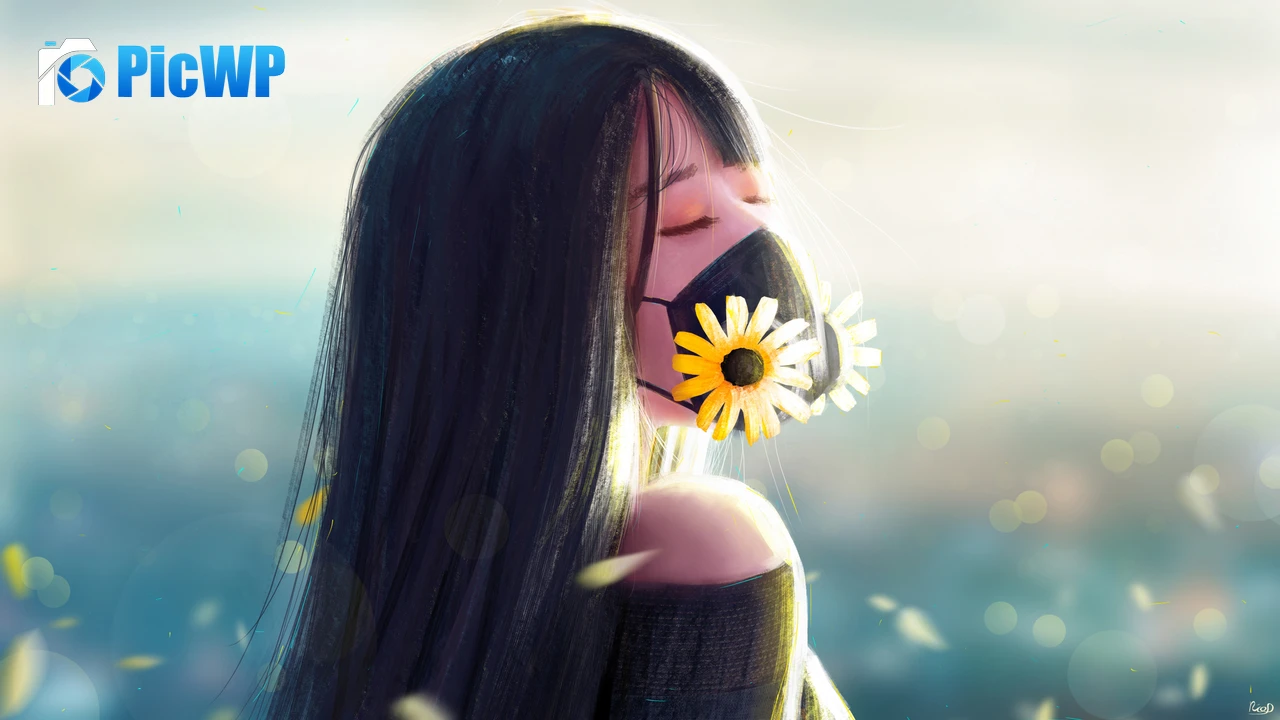 Girl Mask 4K PC Wallpaper