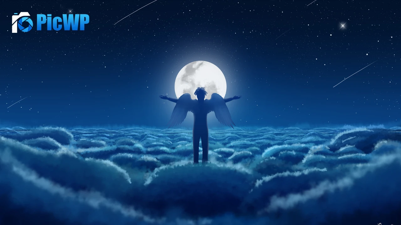 Moonlight Above clouds 4K PC Wallpaper