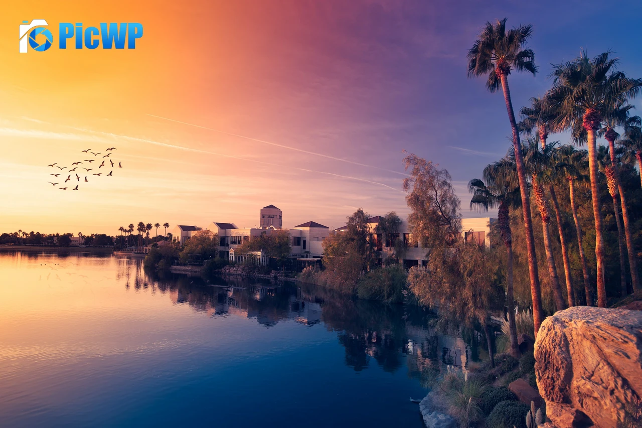 Sunset Purple sky 4K PC Wallpaper