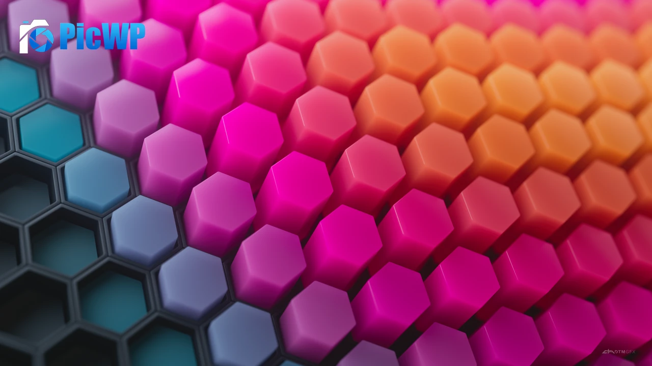 Hexagons Geometric 4K PC Wallpaper