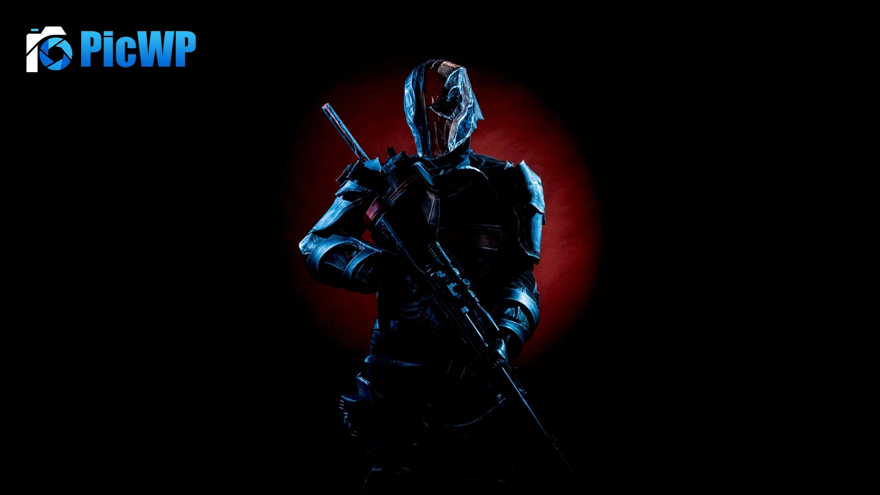 Deathstroke Black background 4K PC Wallpaper