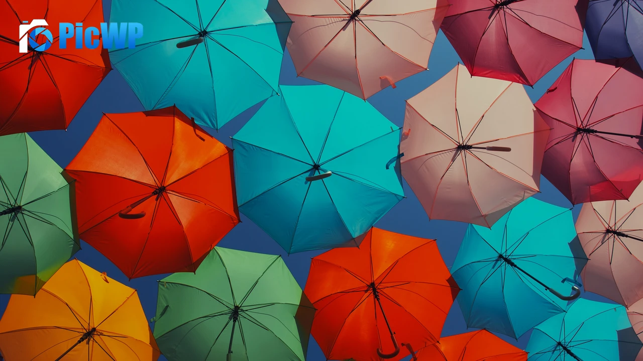 Umbrellas Multicolor 4K PC Wallpaper