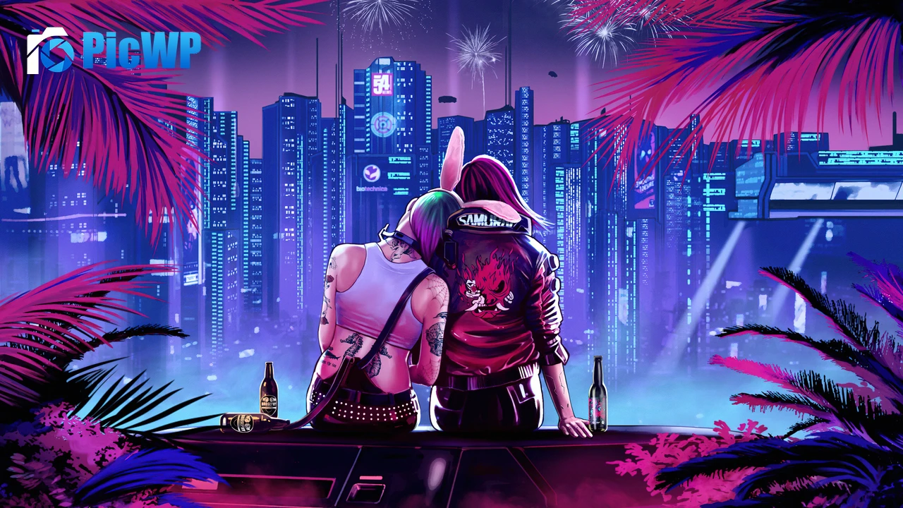 Cyberpunk 2077 Romantic 4K PC Wallpaper