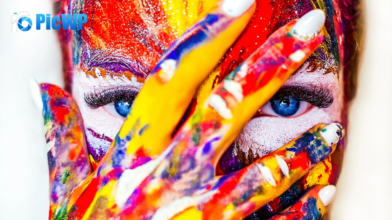 Coloured Face Girl 4K PC Wallpaper