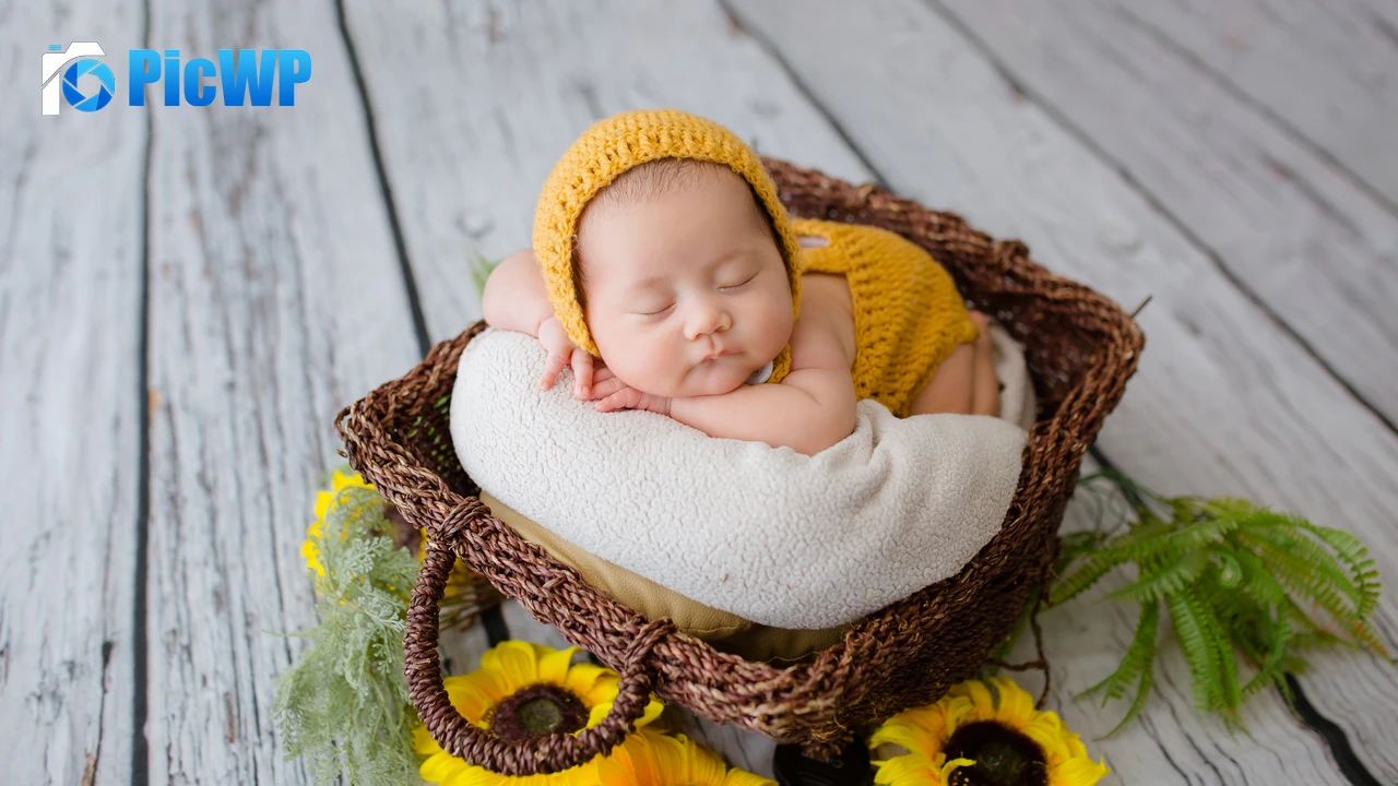 Newborn Crochet baby costume 4K PC Wallpaper