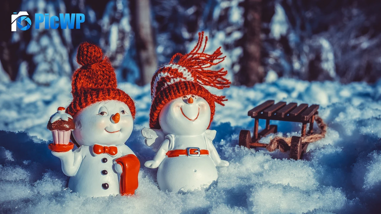 Snowman Cute figure 4K PC Wallpaper