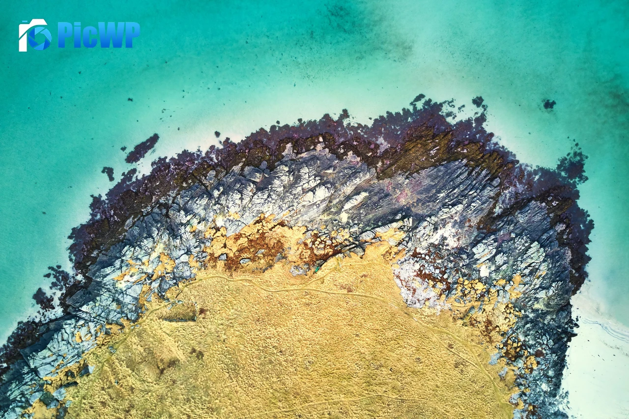 Ytresand beach Aerial view 3K PC Wallpaper
