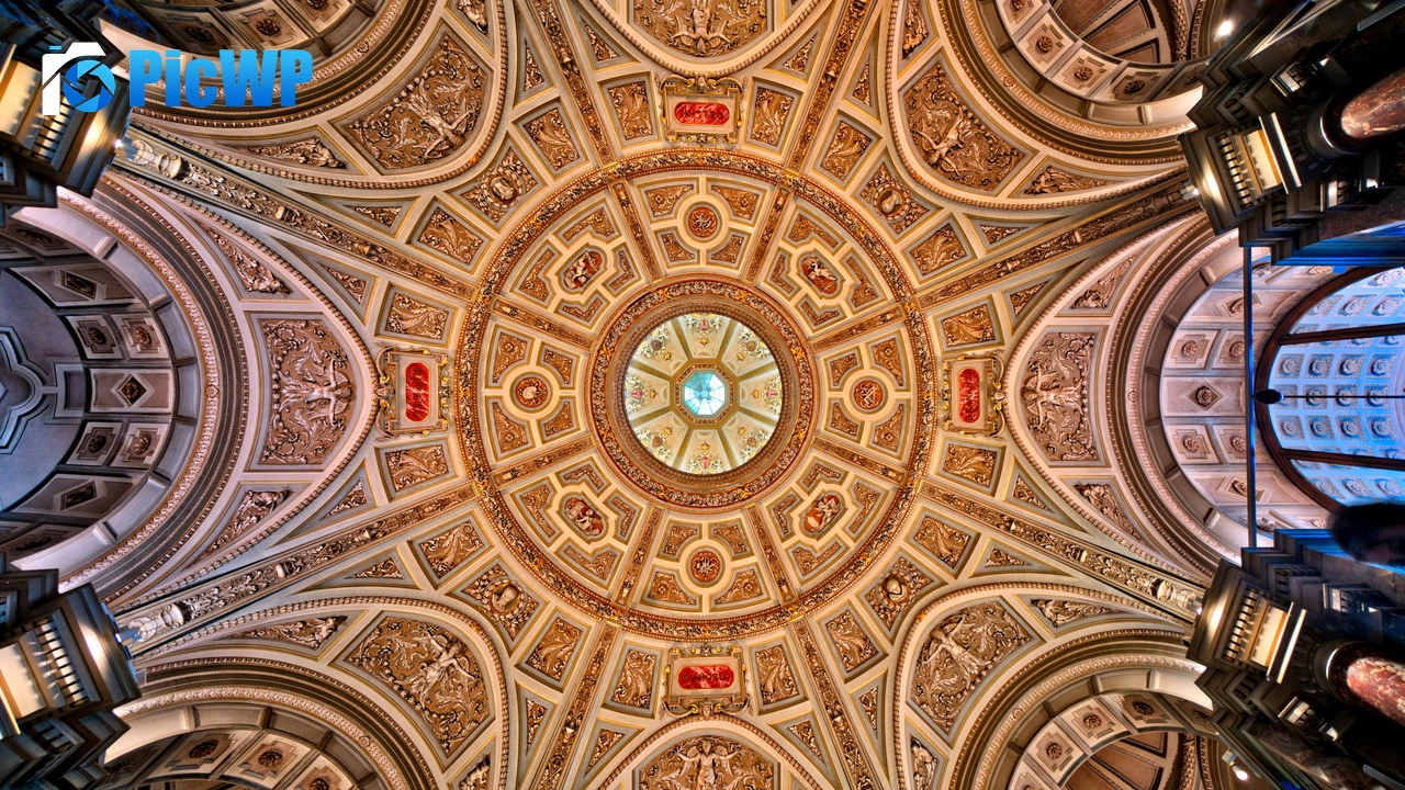 Kunsthistorisches Museum Ceiling 4K PC Wallpaper