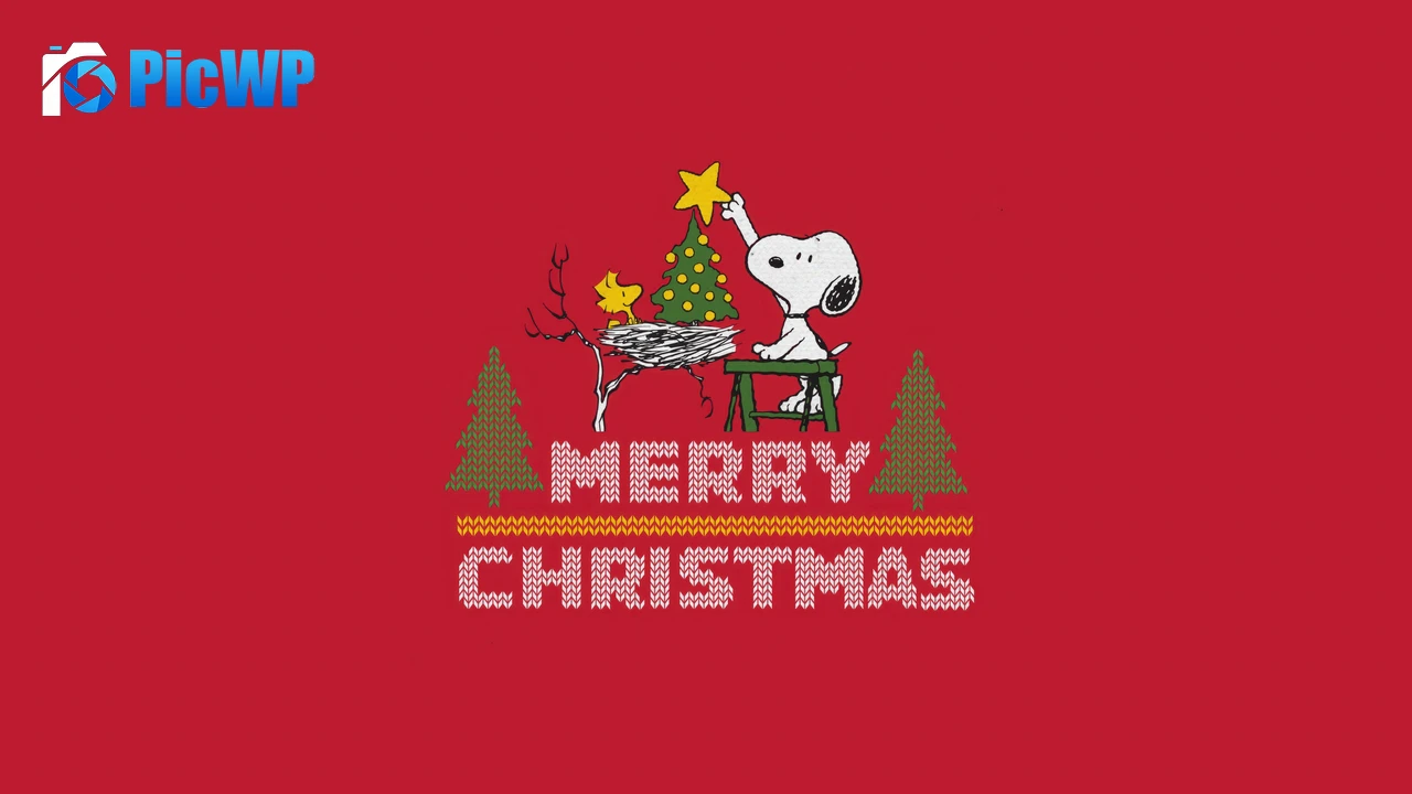 Snoopy Merry Christmas 4K PC Wallpaper