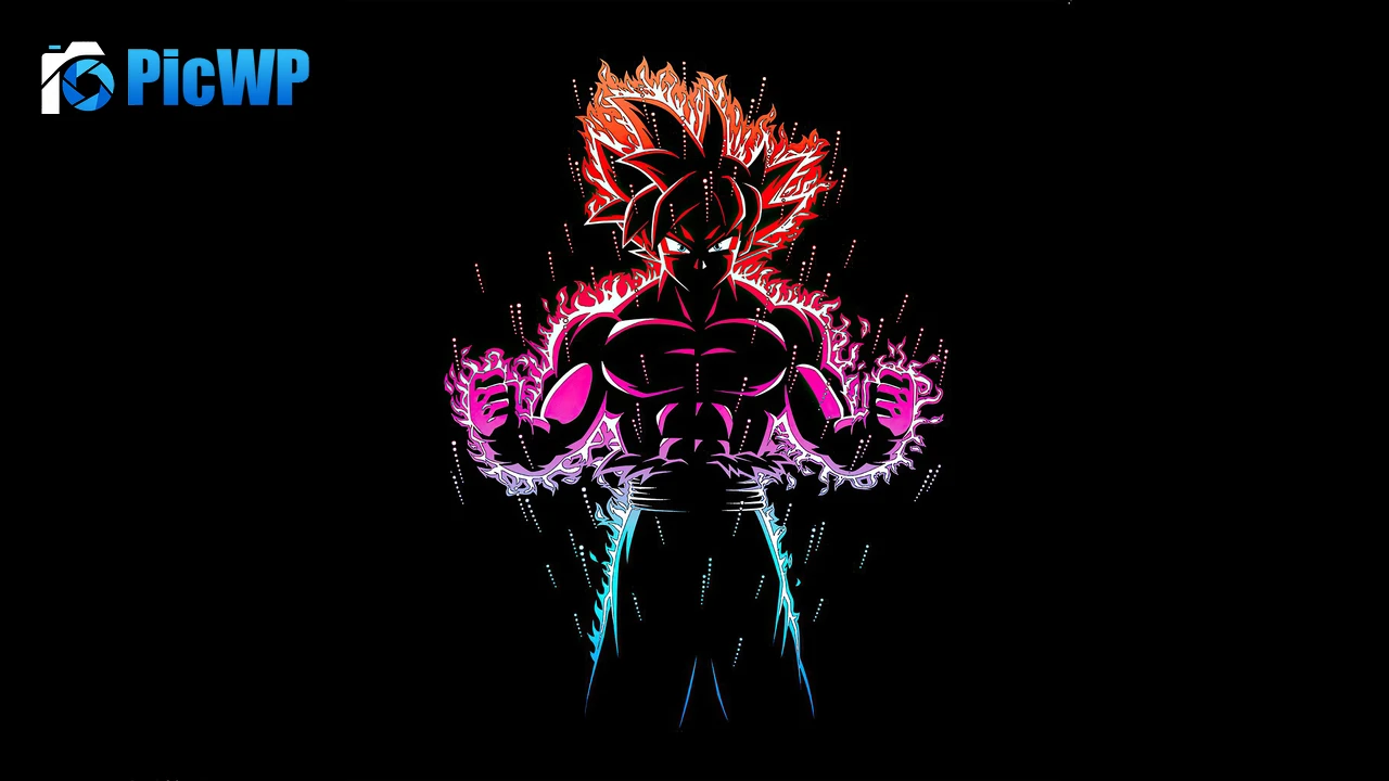 Ultra Instinct Goku Black background 4K PC Wallpaper