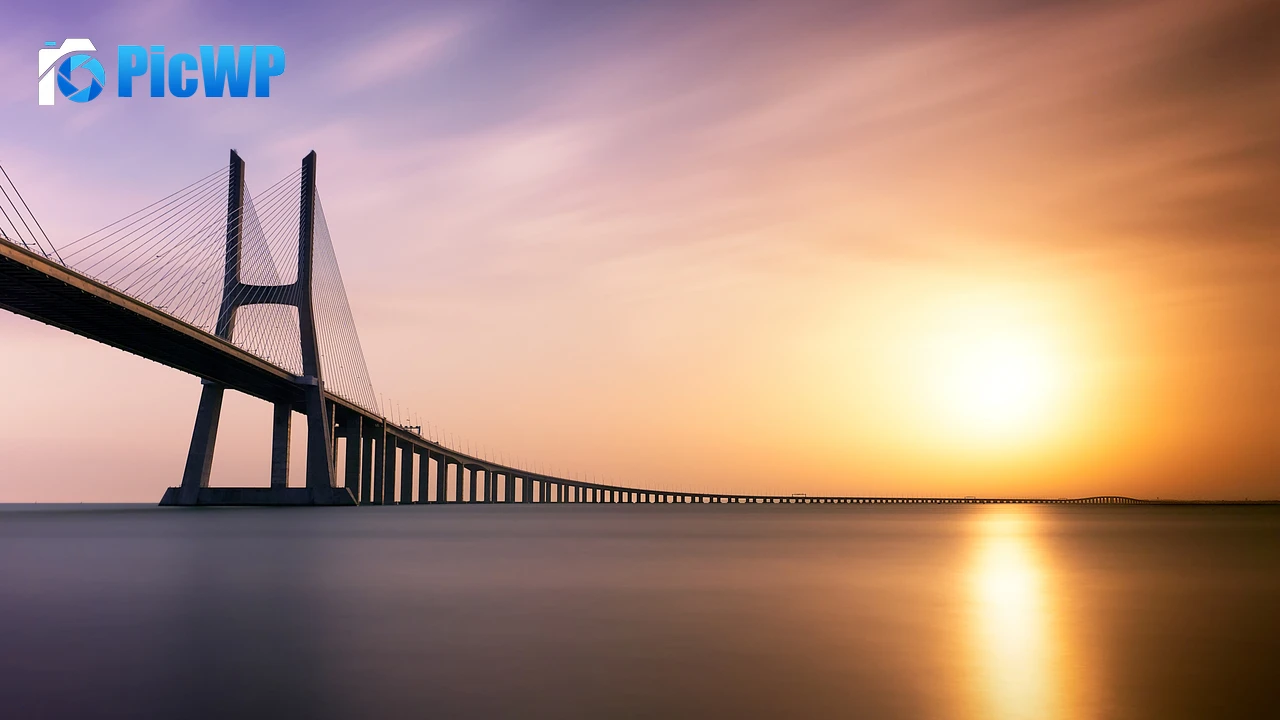 Vasco da Gama Bridge Lisbon 4K PC Wallpaper