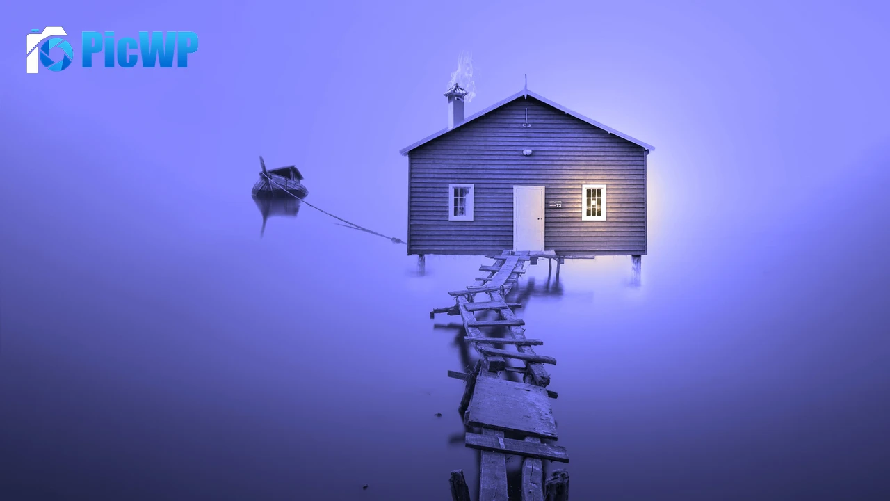 Boathouse Wooden pier 4K PC Wallpaper