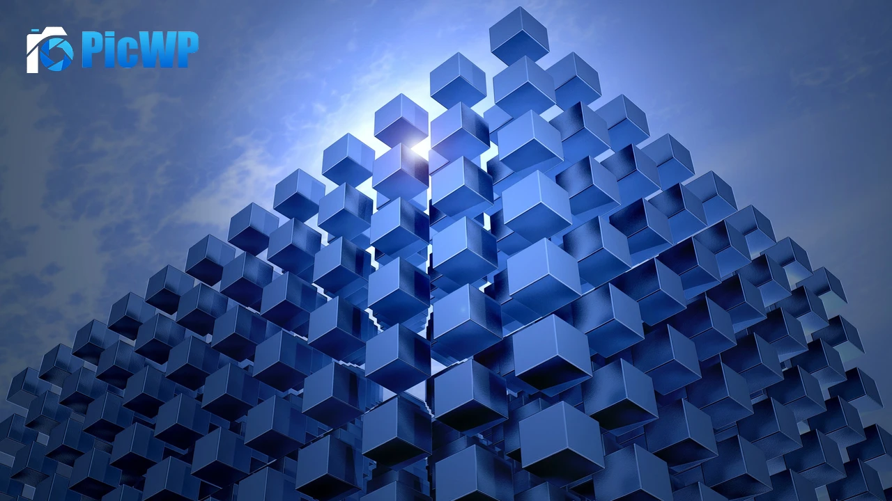 3D cubes Modern architecture 4K PC Wallpaper