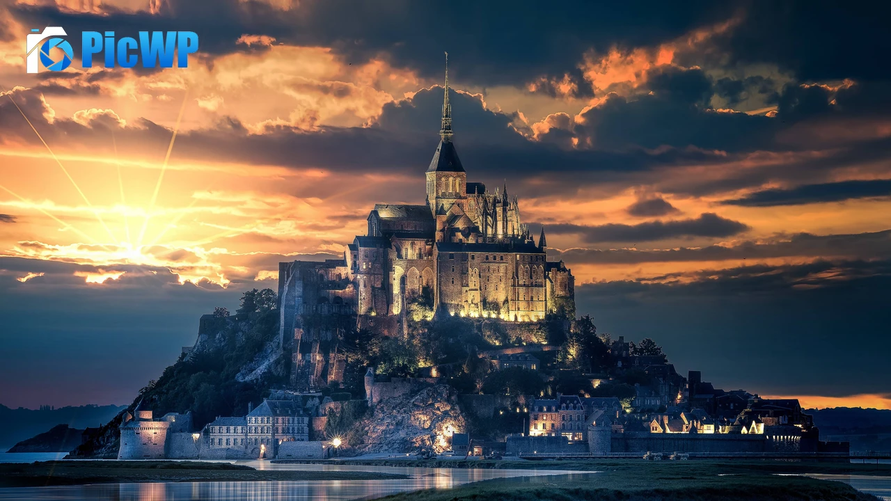 Mont Saint-Michel Island 4K PC Wallpaper