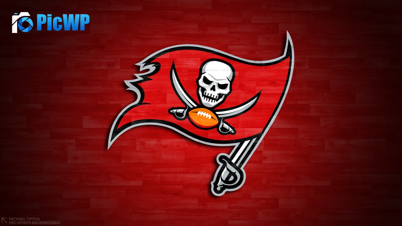 Tampa Bay Buccaneers Red background 4K PC Wallpaper