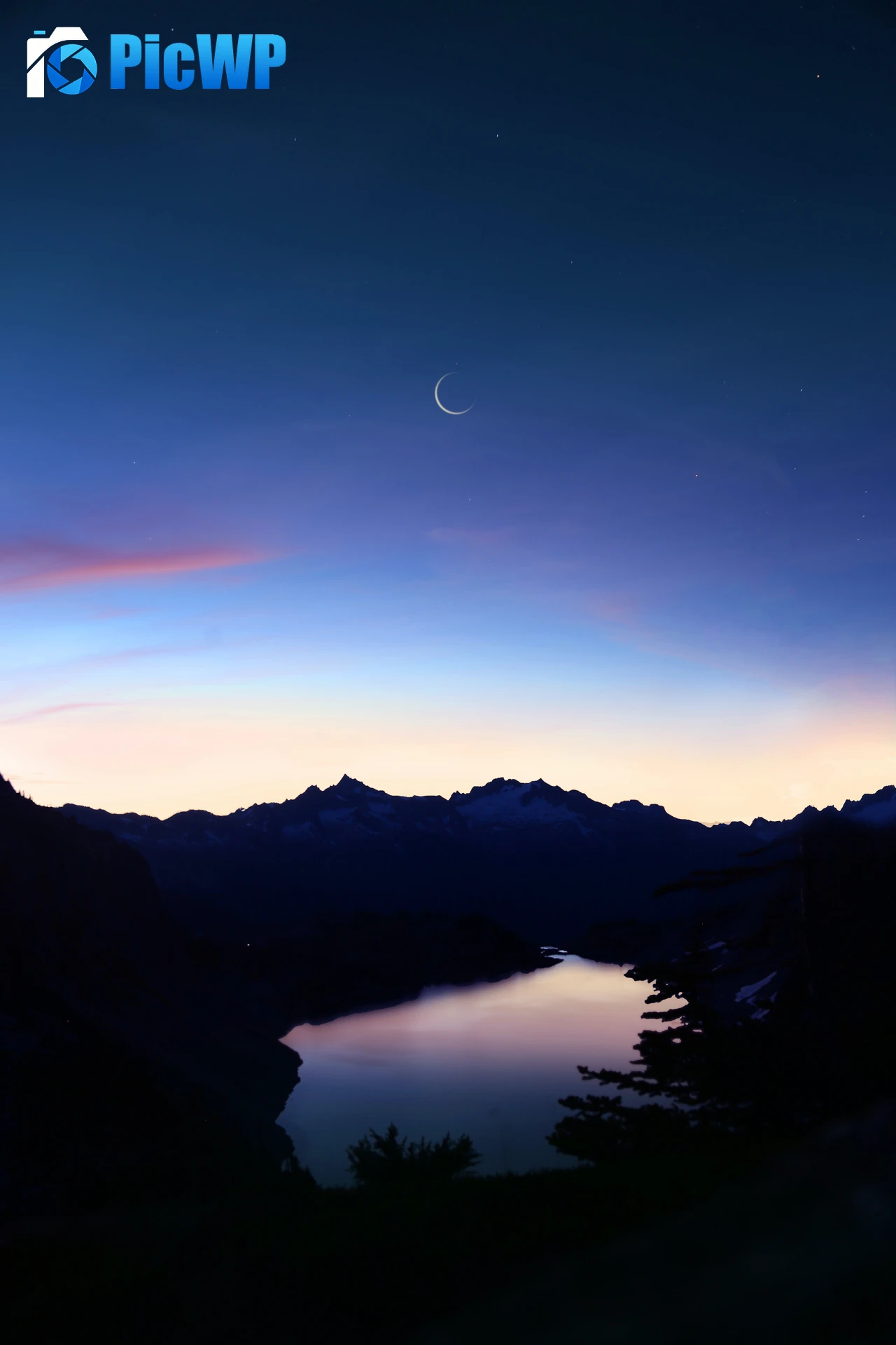 Hidden Lake Mountains 6K Mobile Wallpaper