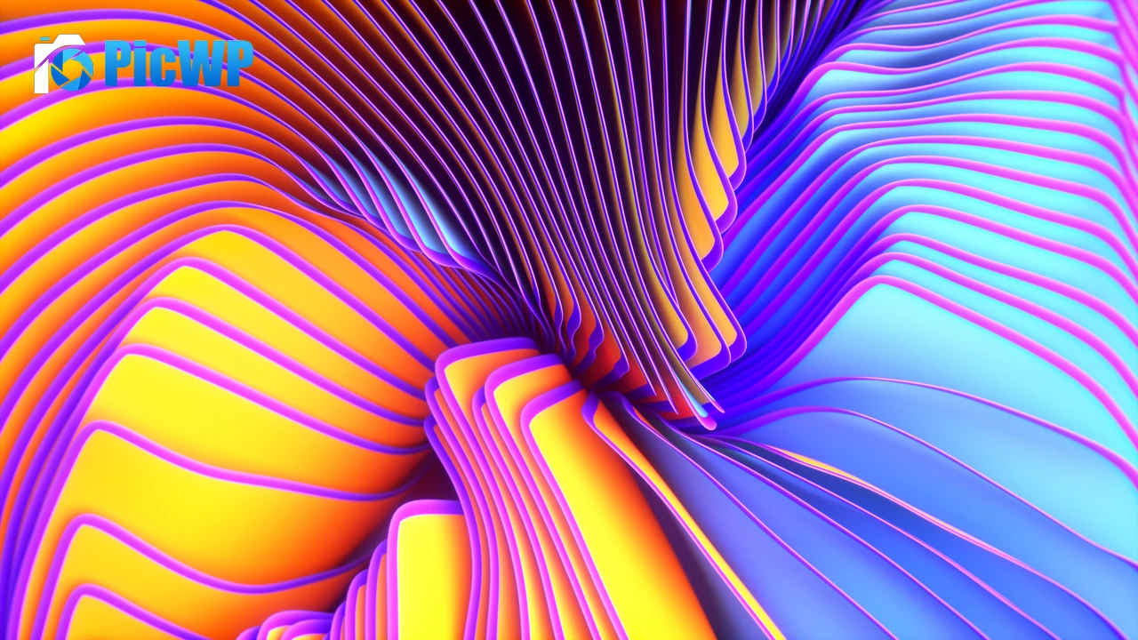 Twirls Spectrum 4K PC Wallpaper
