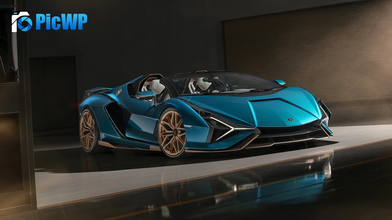 Lamborghini Sián Roadster Hybrid Supercar 4K PC Wallpaper