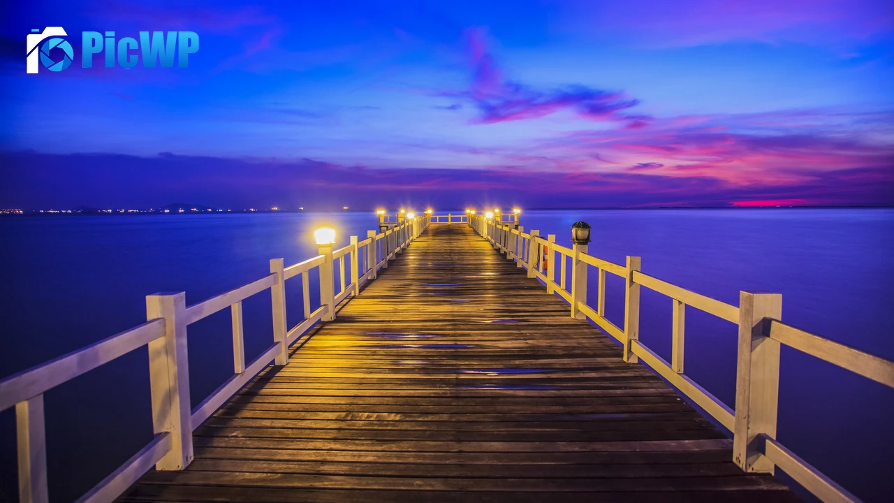 Wooden pier Thailand 4K PC Wallpaper