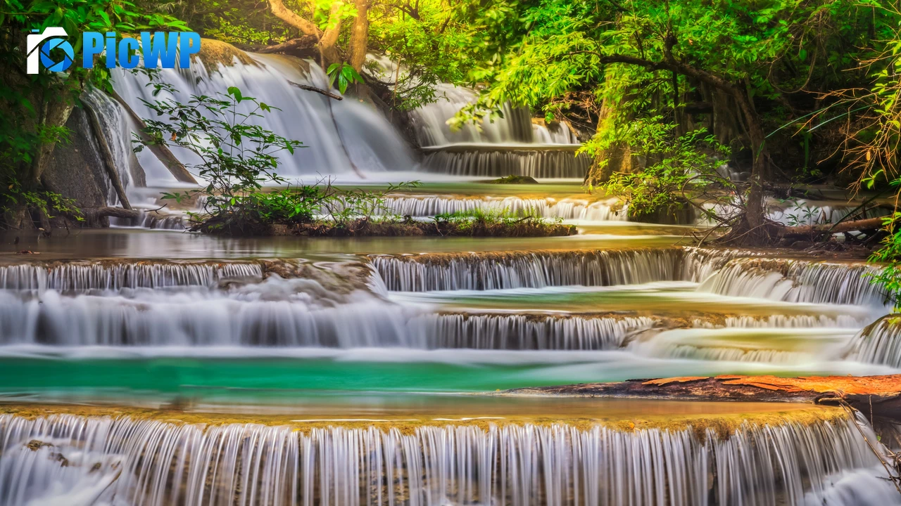 Erawan Falls Scenic 4K PC Wallpaper