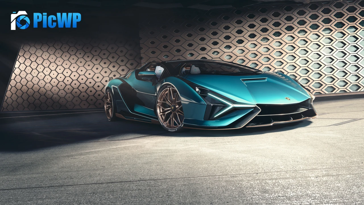 Lamborghini Sián Roadster Aesthetic 4K PC Wallpaper