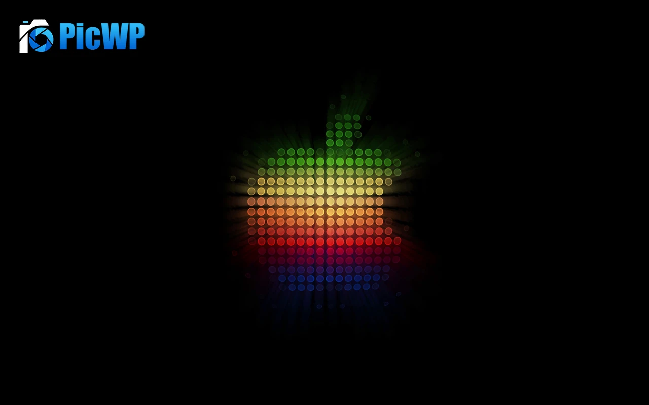 Apple logo Colorful 3K PC Wallpaper
