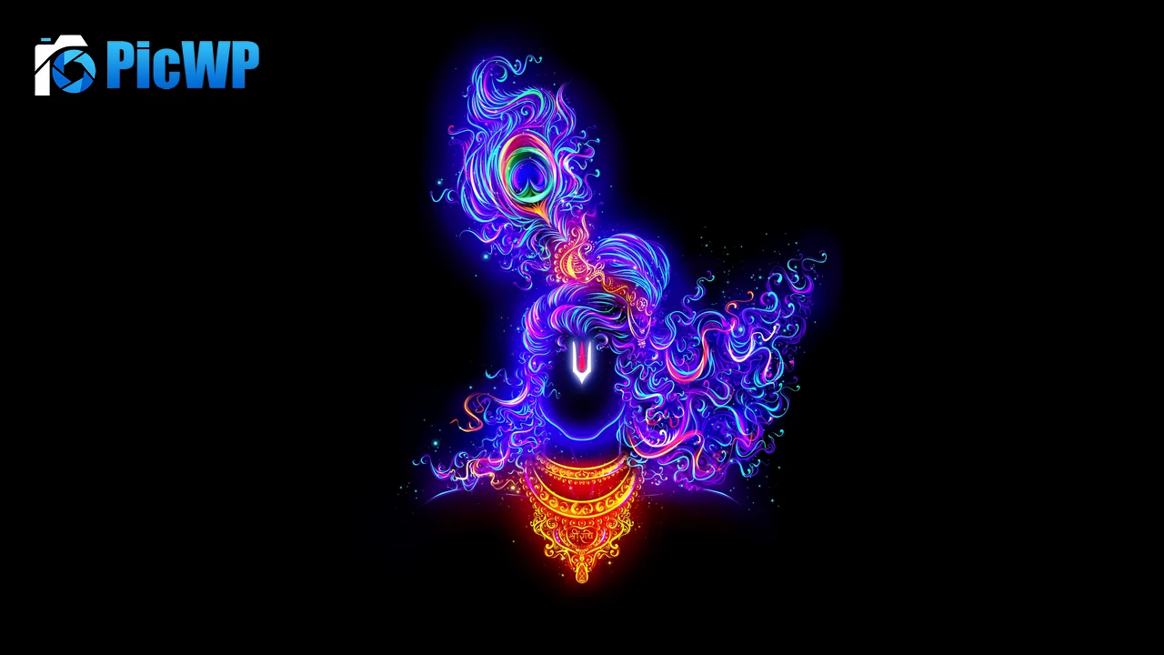 Lord Krishna Digital Art 4K PC Wallpaper