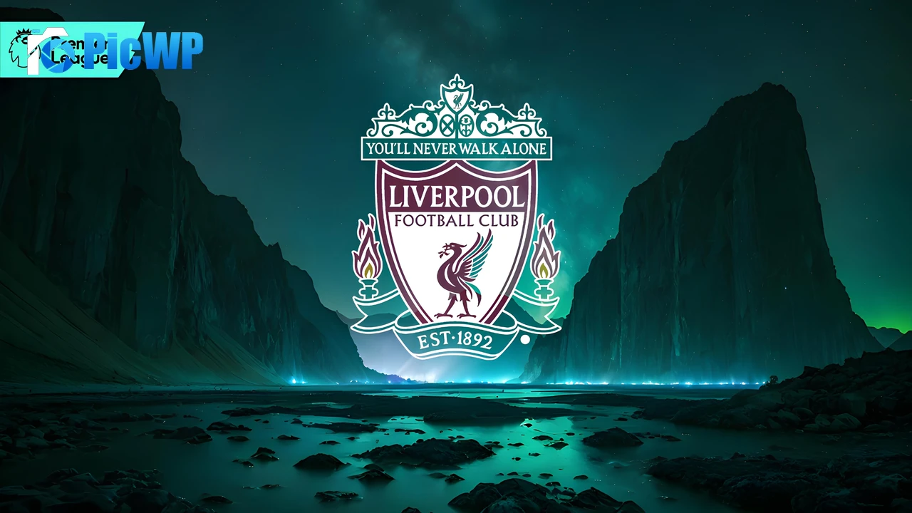 Liverpool FC Neon logo 4K PC Wallpaper