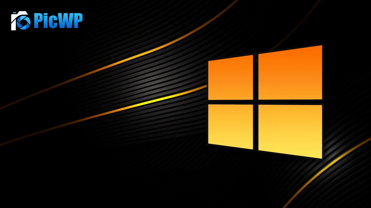 Windows 10 Black background 4K PC Wallpaper